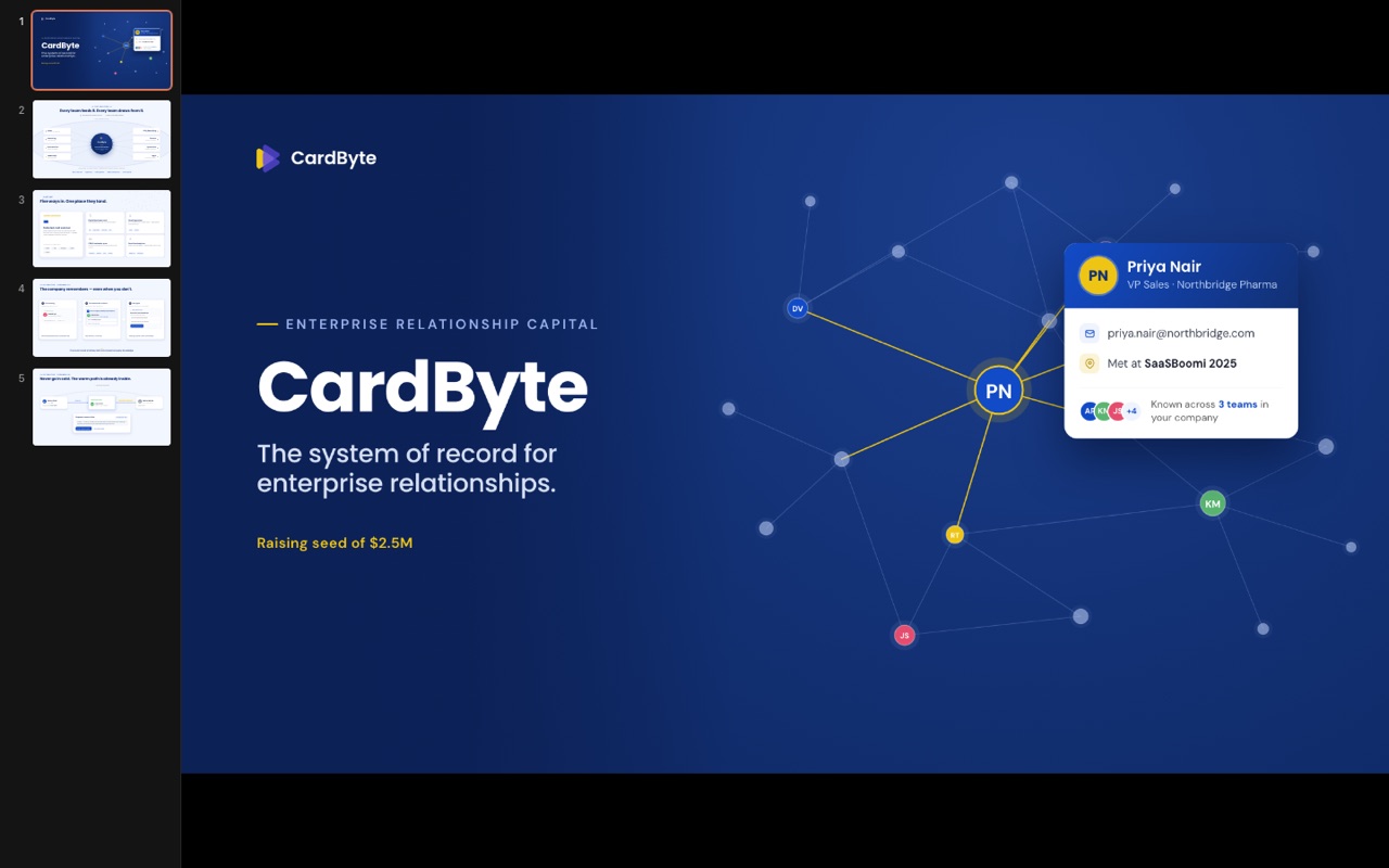 CardByte pitch deck preview
